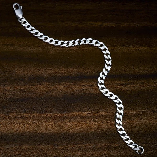 20" Sterling Silver Diamond Cut Flat Close Curb Chain.