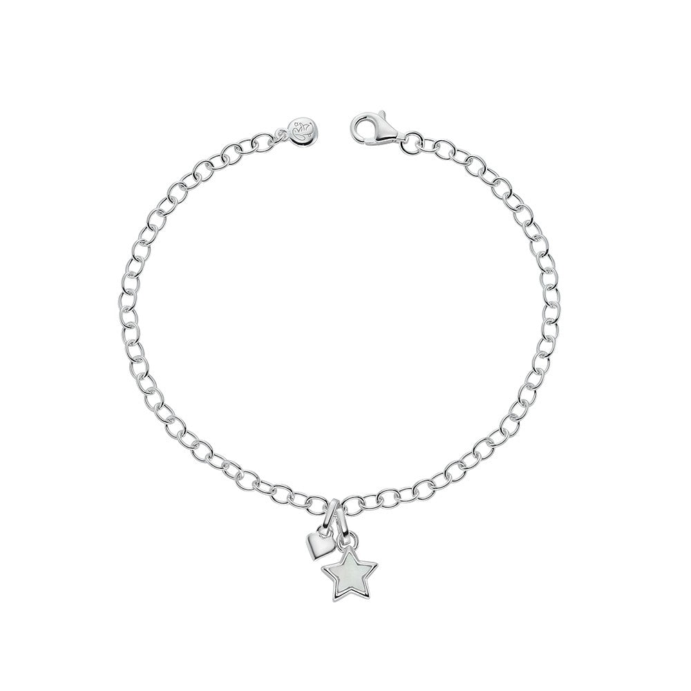 Lucy - Mother of Pearl Star and Heart Bracelet