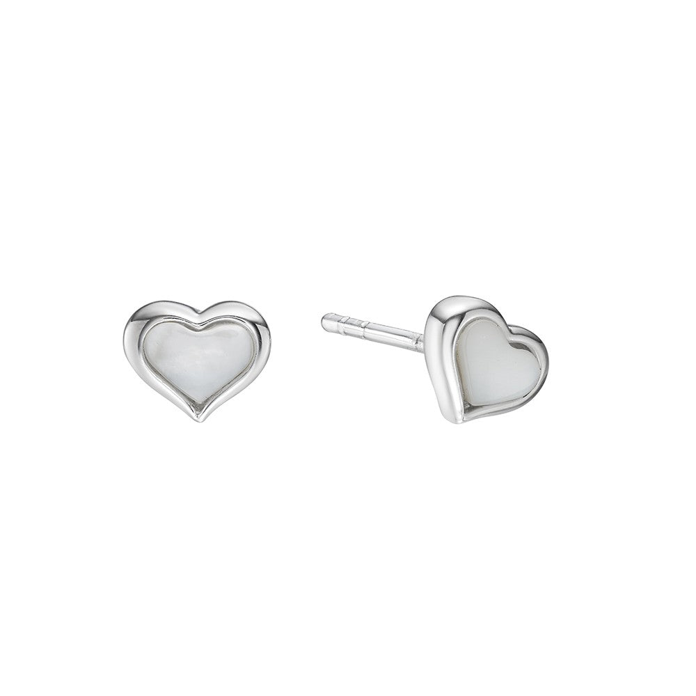 Dakota - Heart Mother Of Pearl Earrings
