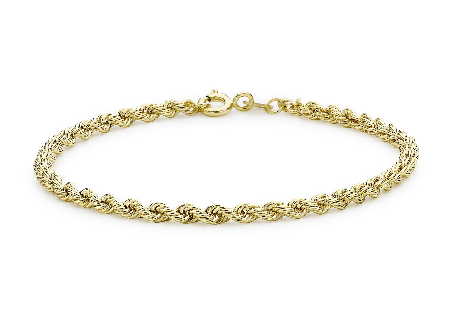 9ct Yellow Gold Rope Chain Bracelet