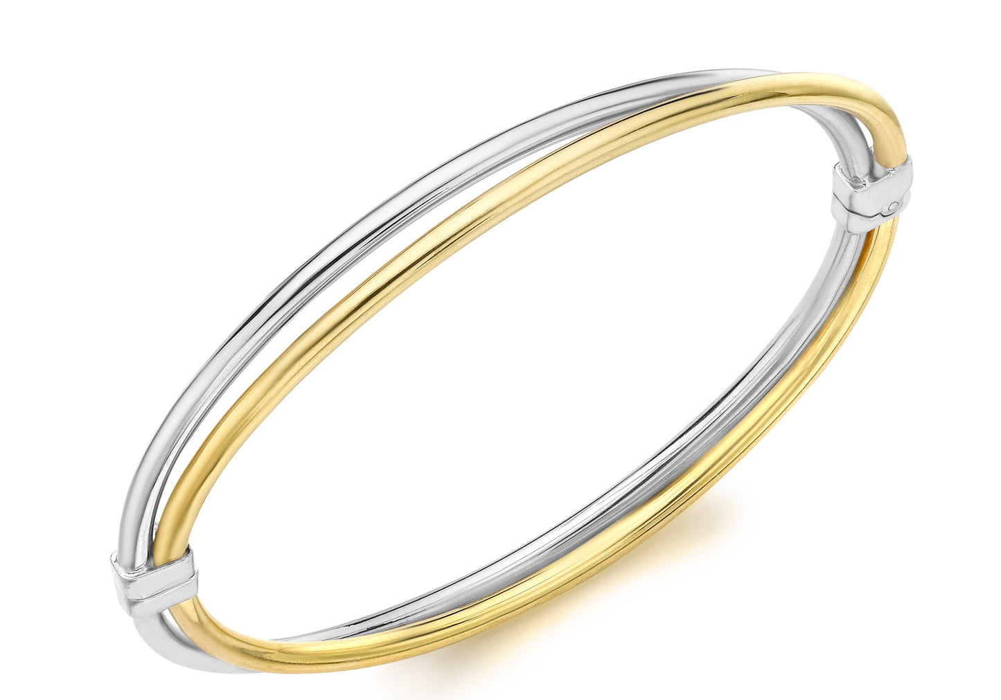 Two Colour Crossover Hinged Bangle