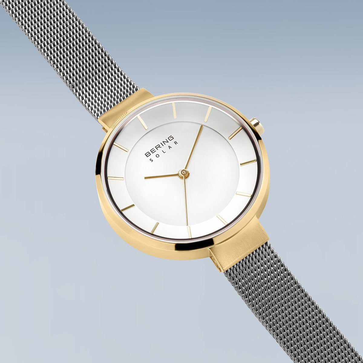 Two Colour Solar Mesh Watch