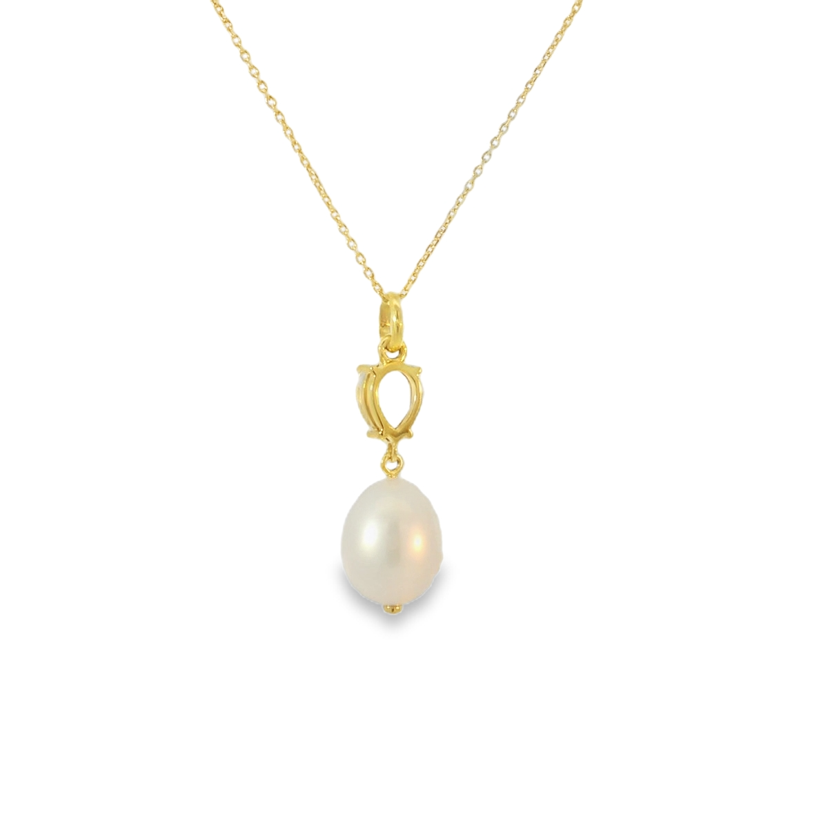 GP2369W 9ct YG FWP + White Topaz Pendant