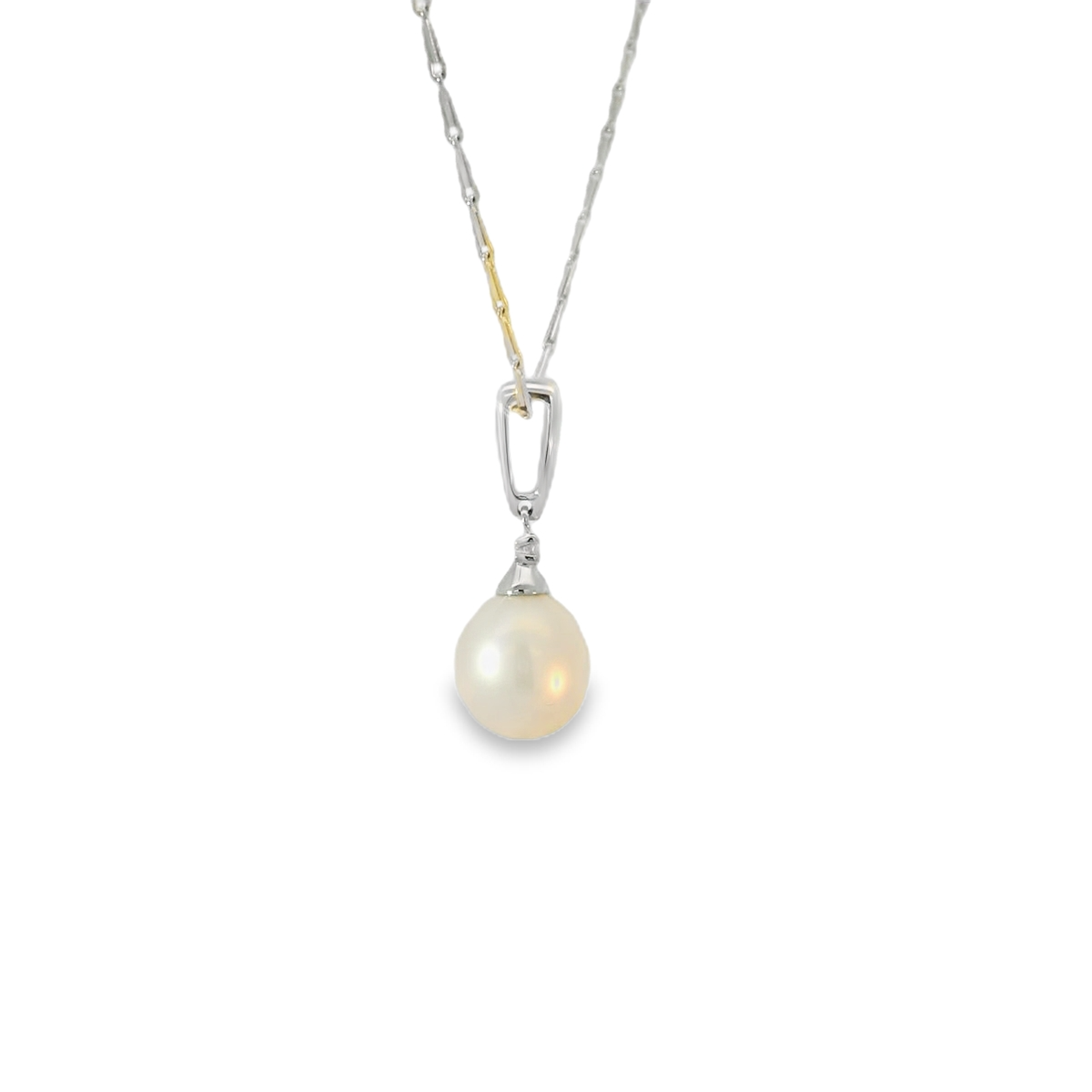 GP2018W9ct WG Diamond + FWP Drop Pendant