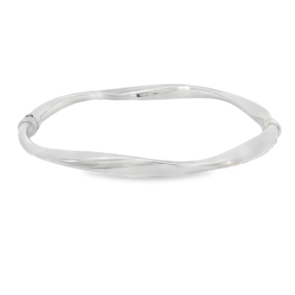 9ct w/g twist bangle