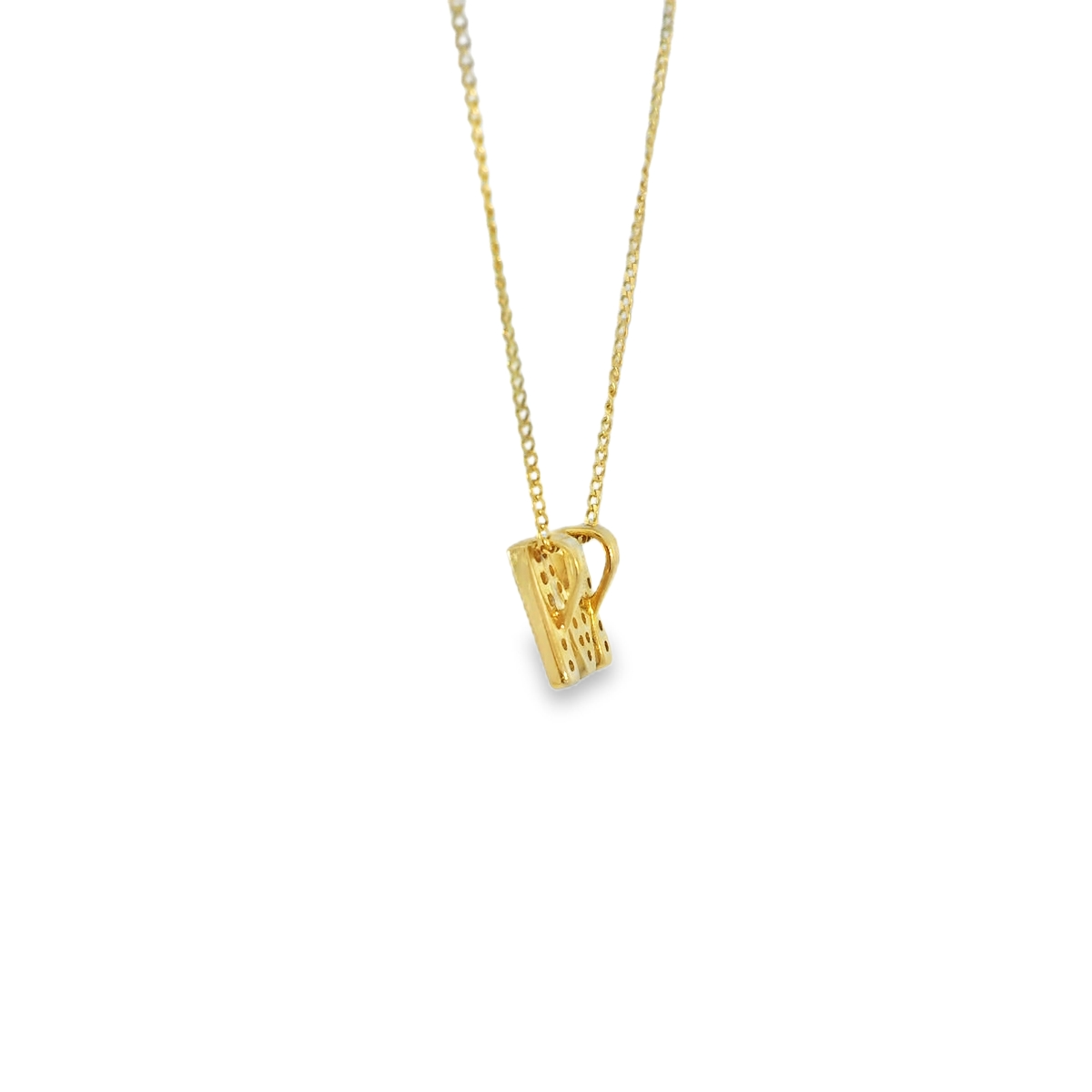 Elegant Gold Initial Diamond Pendant Necklace