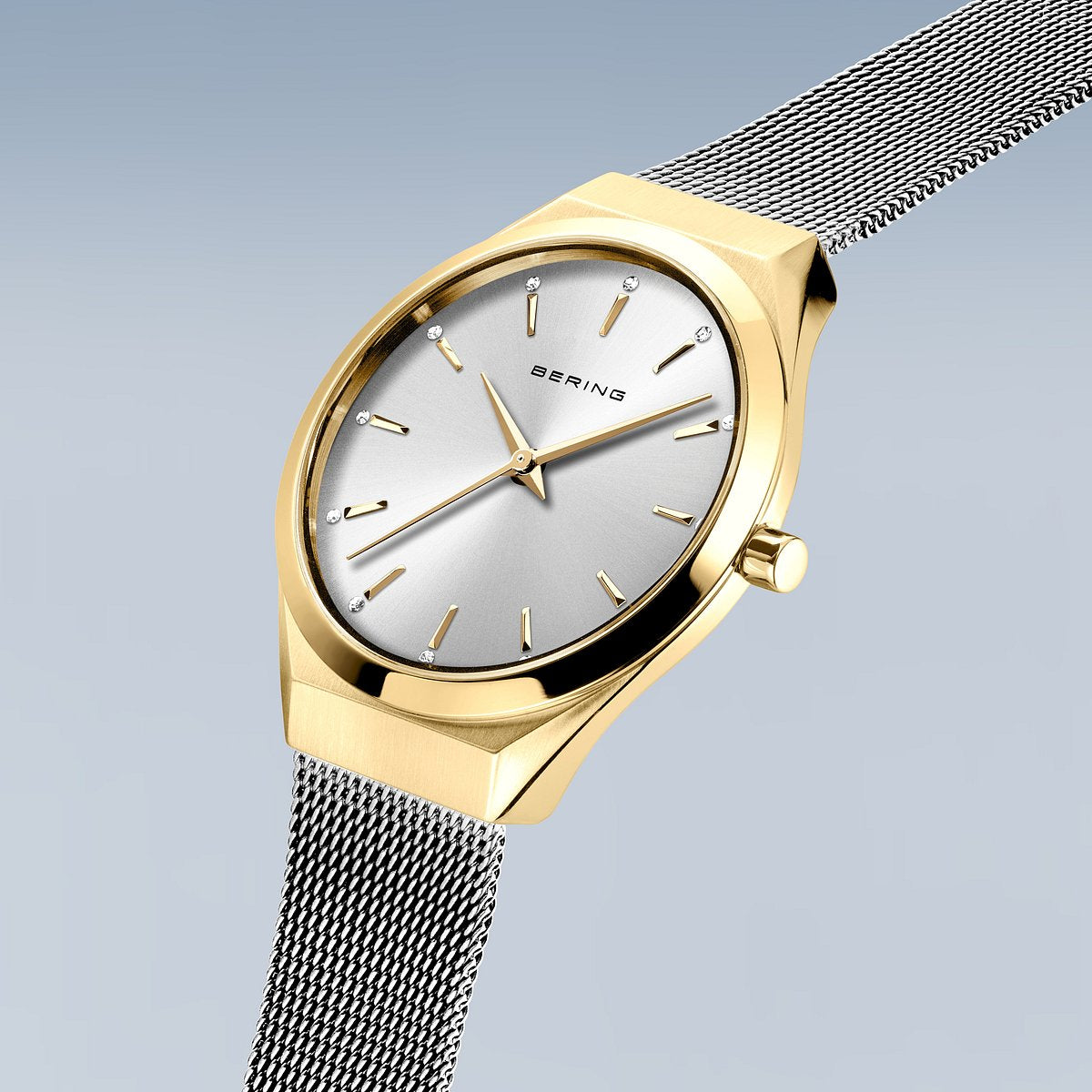 18729-010 Two Colour Mesh Strap Watch