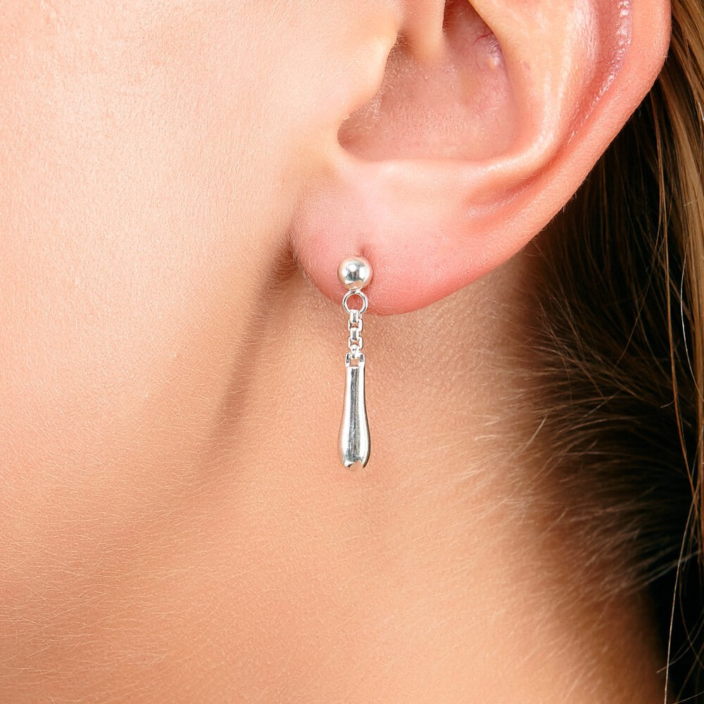Silver Drop Earrings