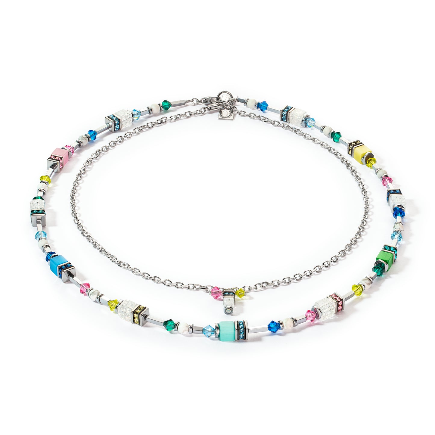 Double Strand Multi Pastel Necklace