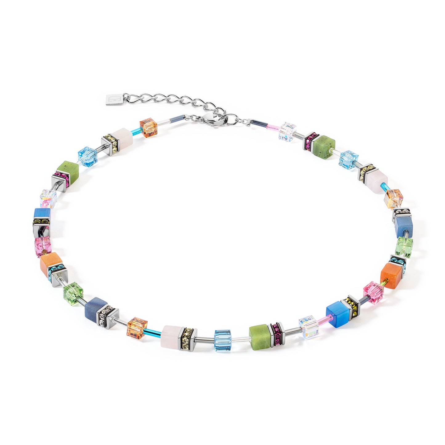 Multi Coloured Boho Cube Necklace