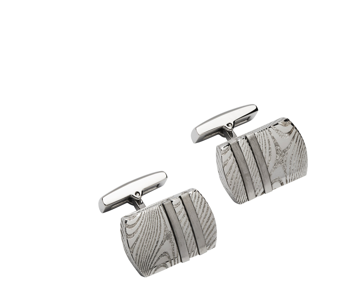 Stainless Textured Cuffinks