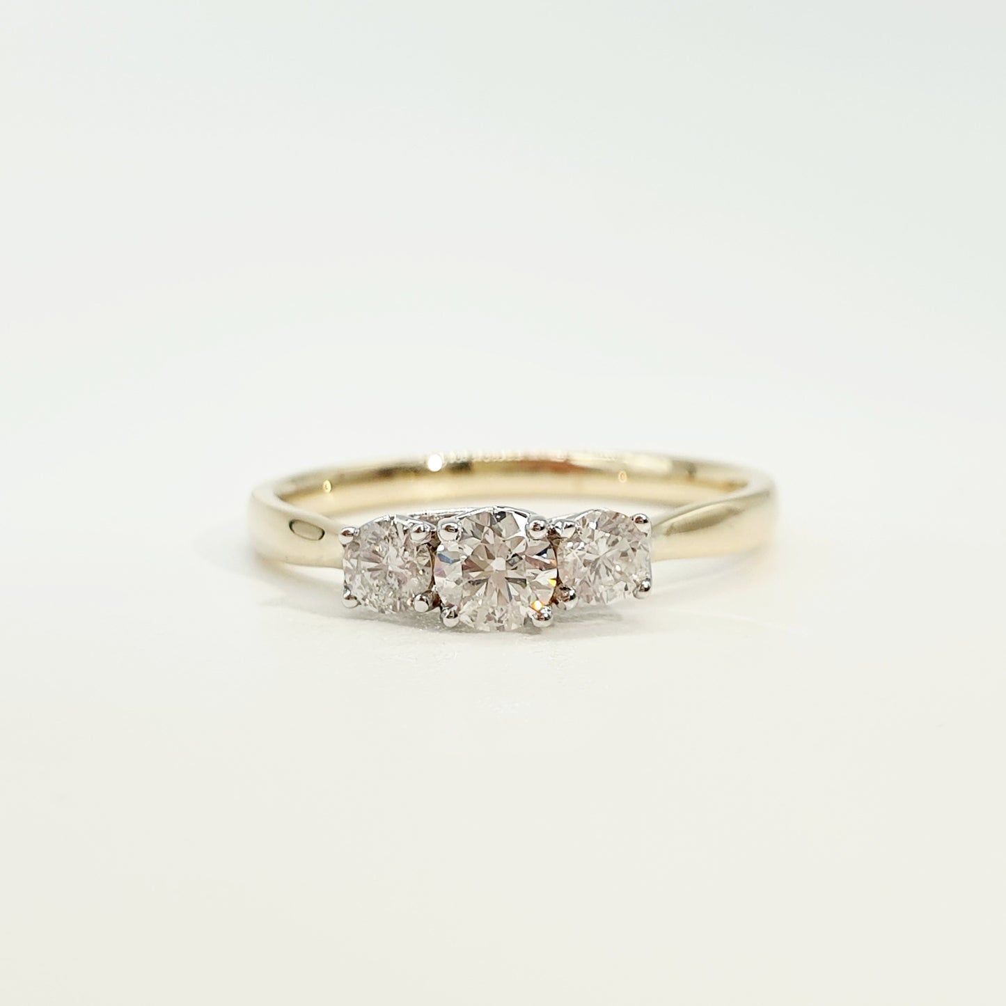9ct Yellow Gold Diamond Trilogy Ring