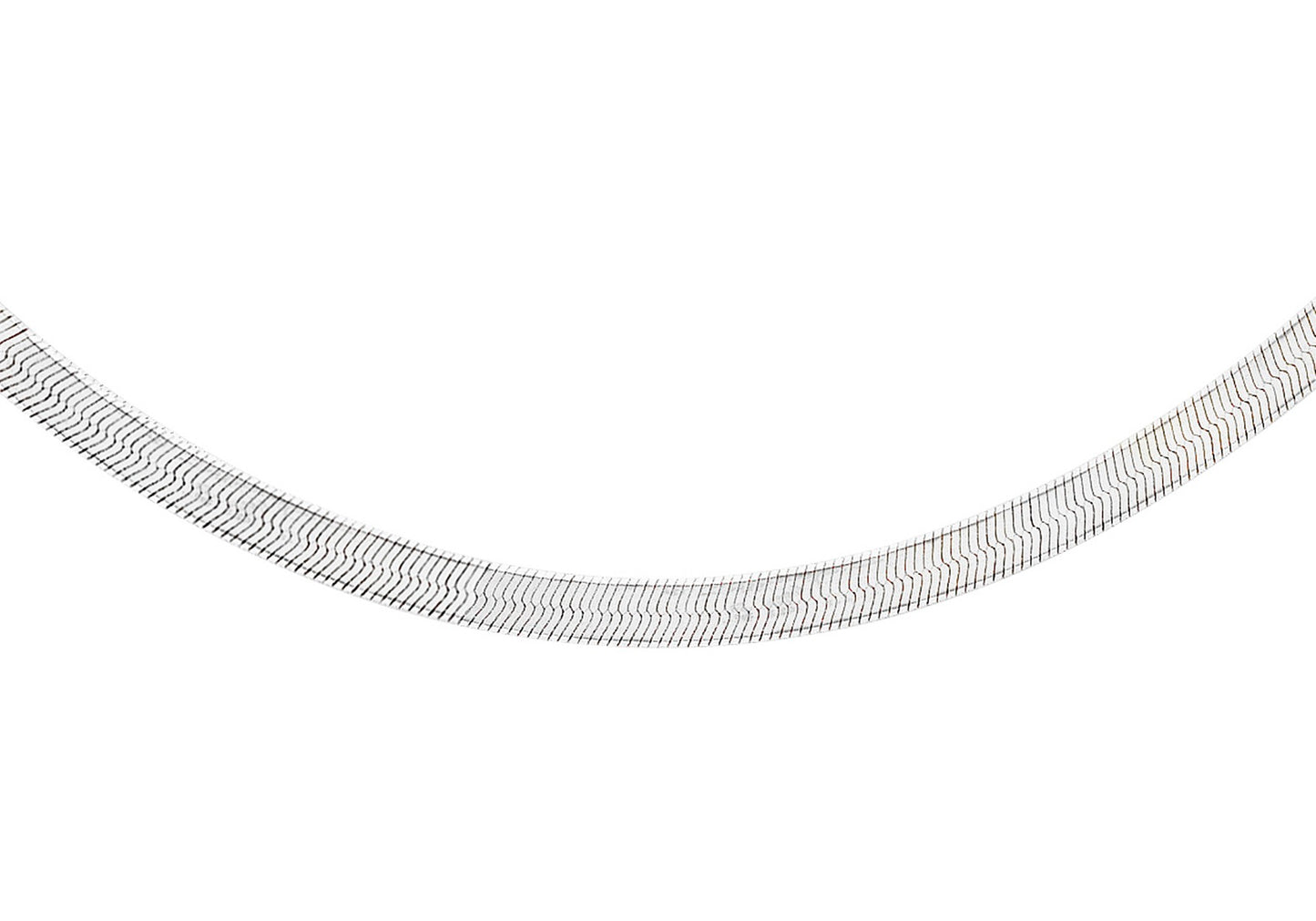 16" Silver 3.1mm Flat Snake Chain