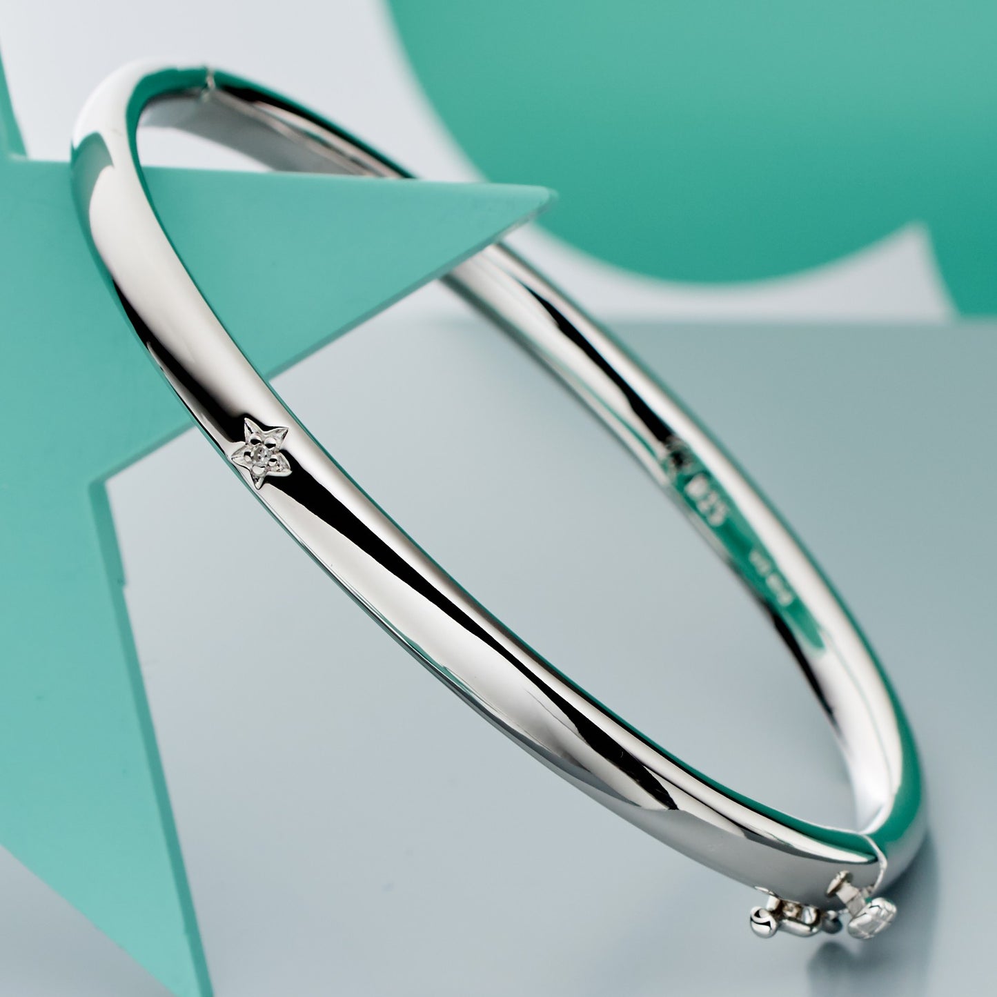 Xandra - Silver Diamond Bangle