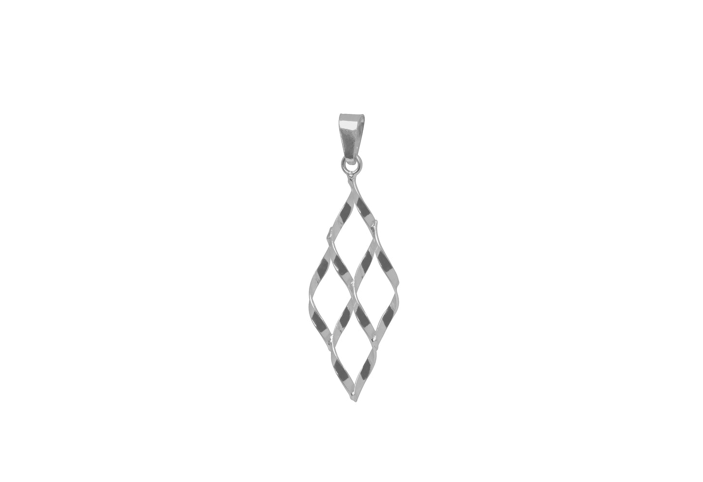 Twisted Diamond Shaped Pendant