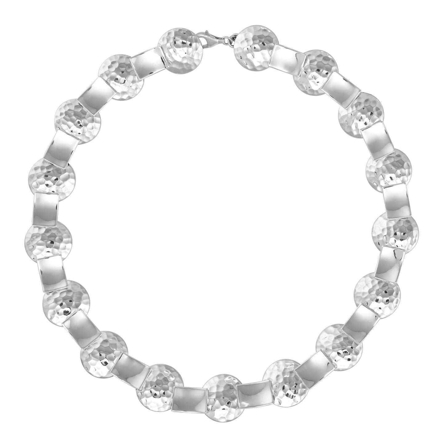 Textured Round and Rectangular Link Collar