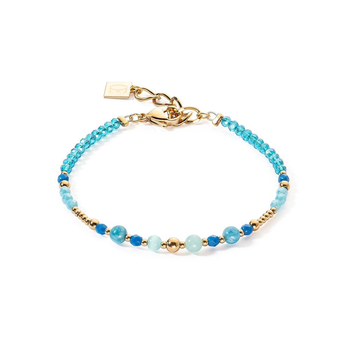 Blue and Turquoise Beaded Bracelet