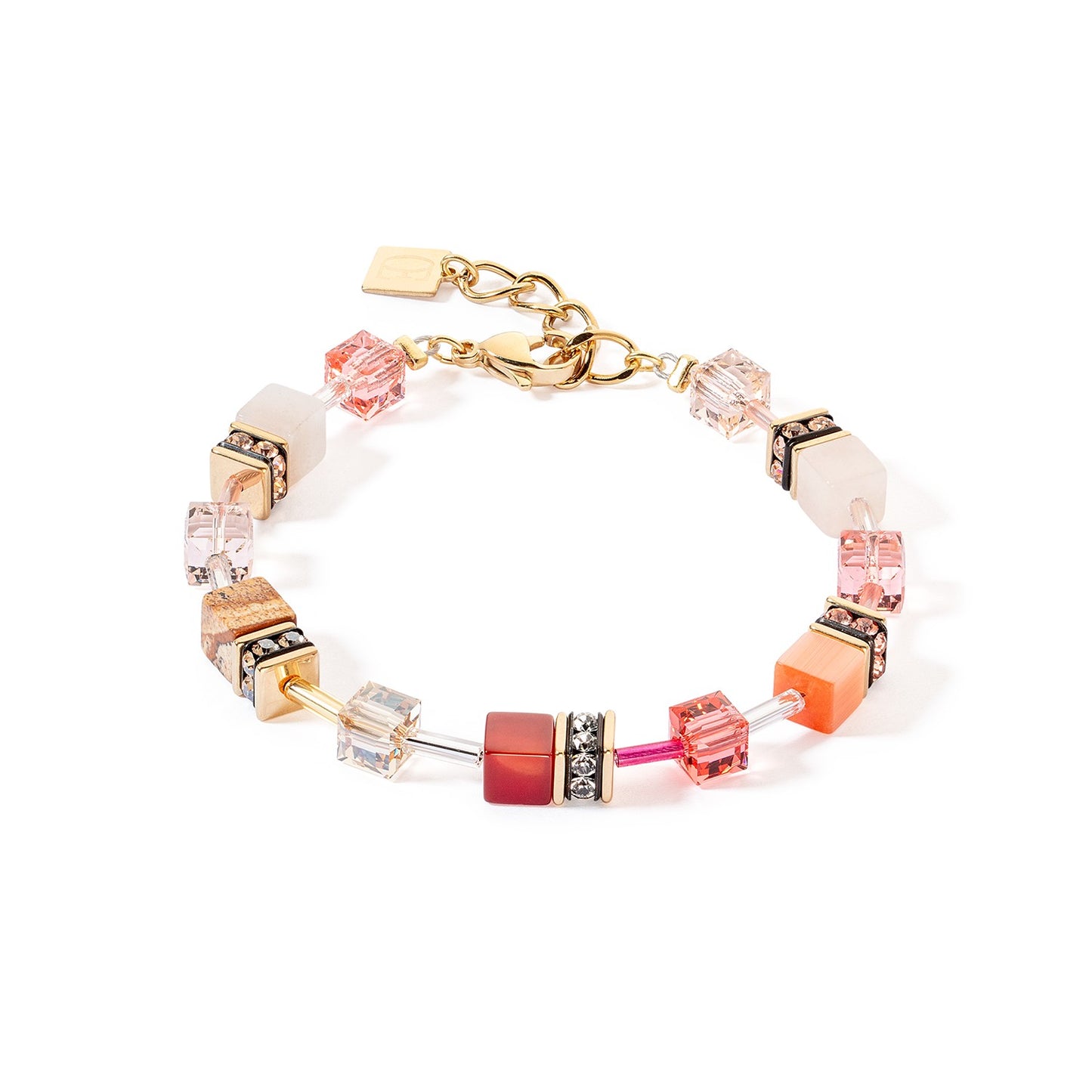 Geocube Iconic Precious bracelet red-beige