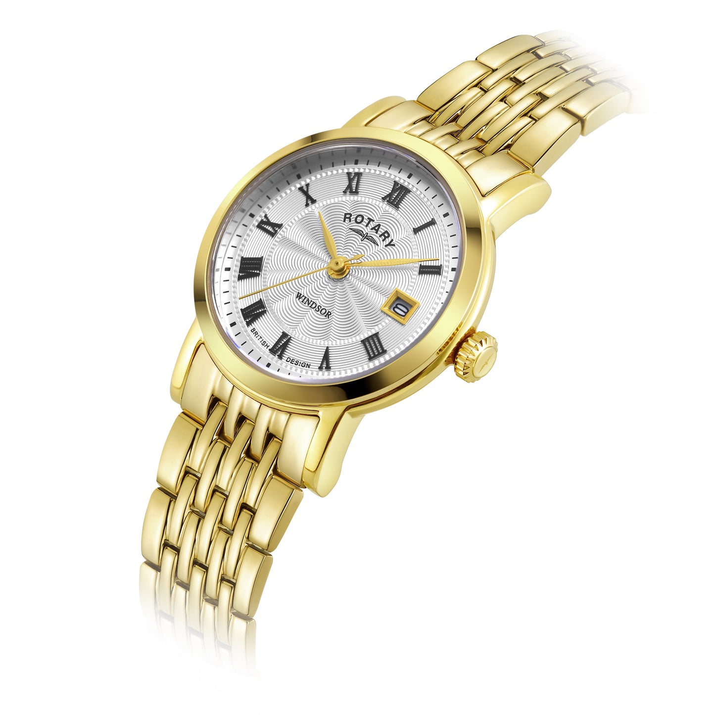 Gold Plated Roman Numeral Dial Bracelet Watch