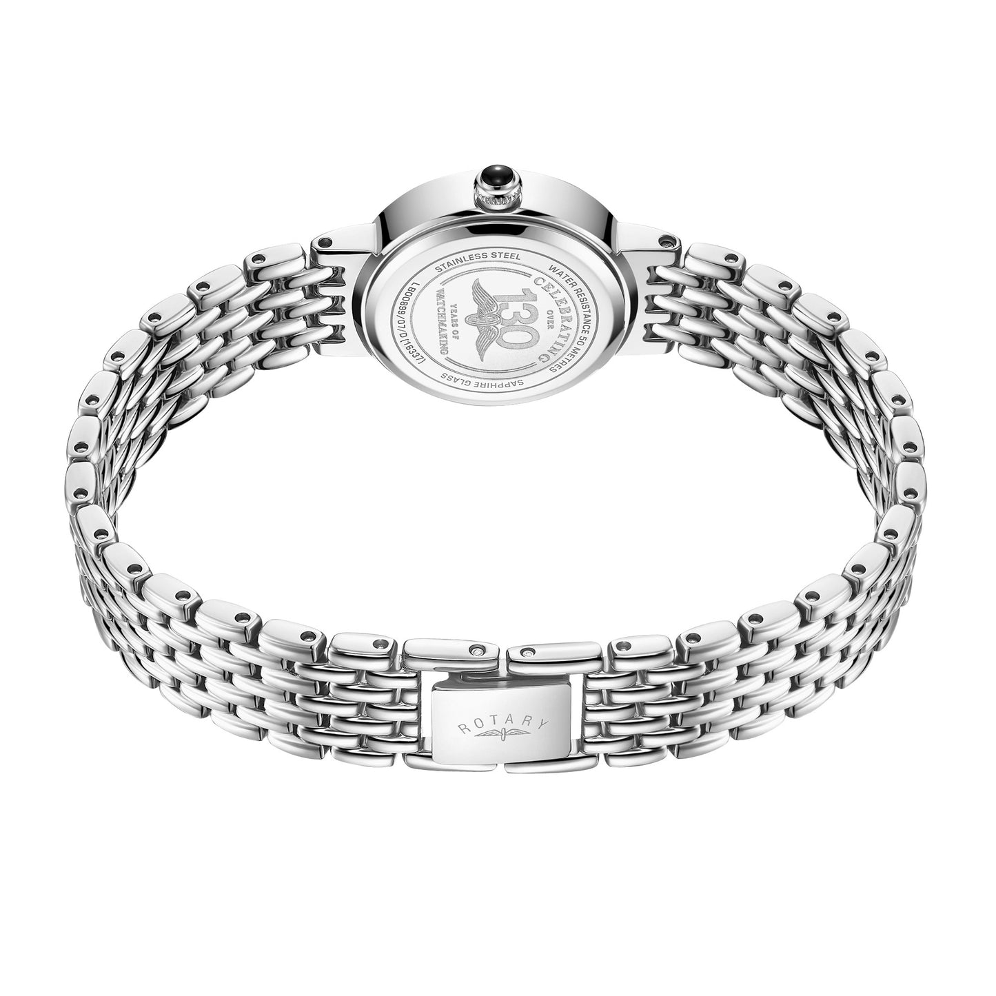 Stainless Steel Mother of Pearl and Diamond Watch