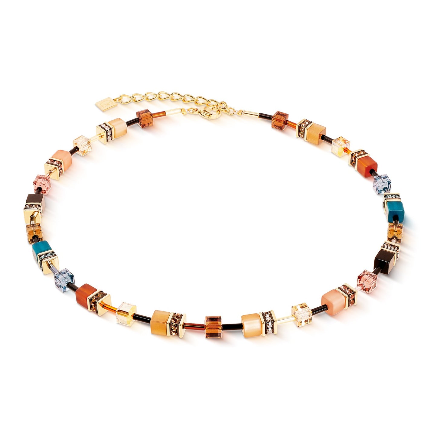 GeoCUBE® Iconic necklace Earth Mirage gold