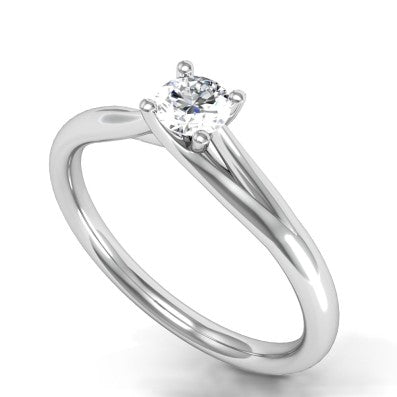 18ct White Gold Diamond Engagement Ring