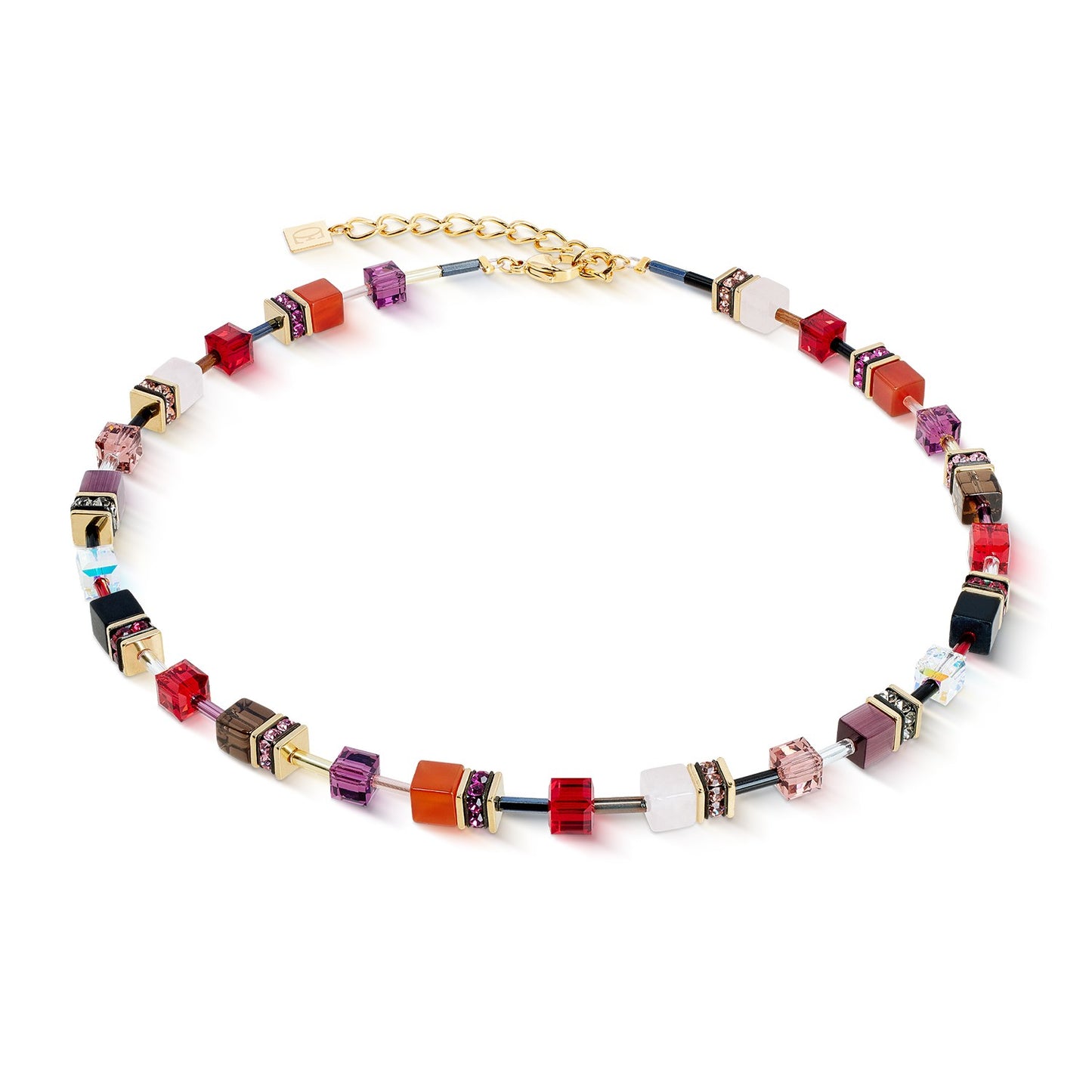 Geocube Iconic Precious necklace Festive red