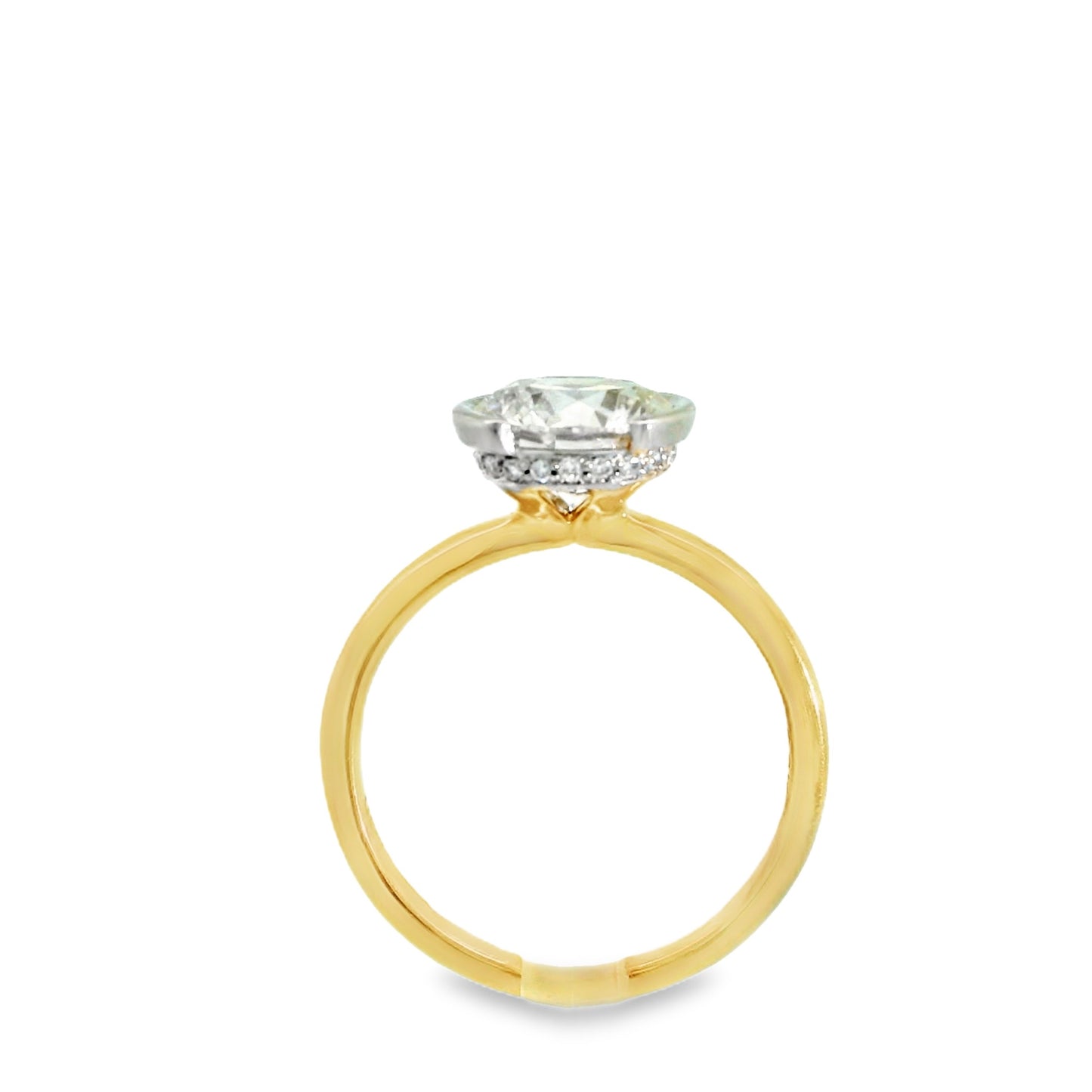 9ct Yellow Gold and White Gold Lab Grown Diamond Engagement Ring
