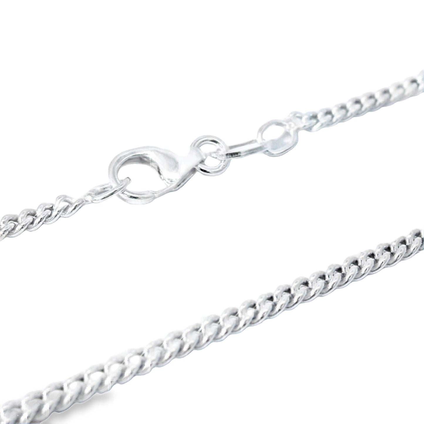 18" Silver 2.1mm Curb Chain