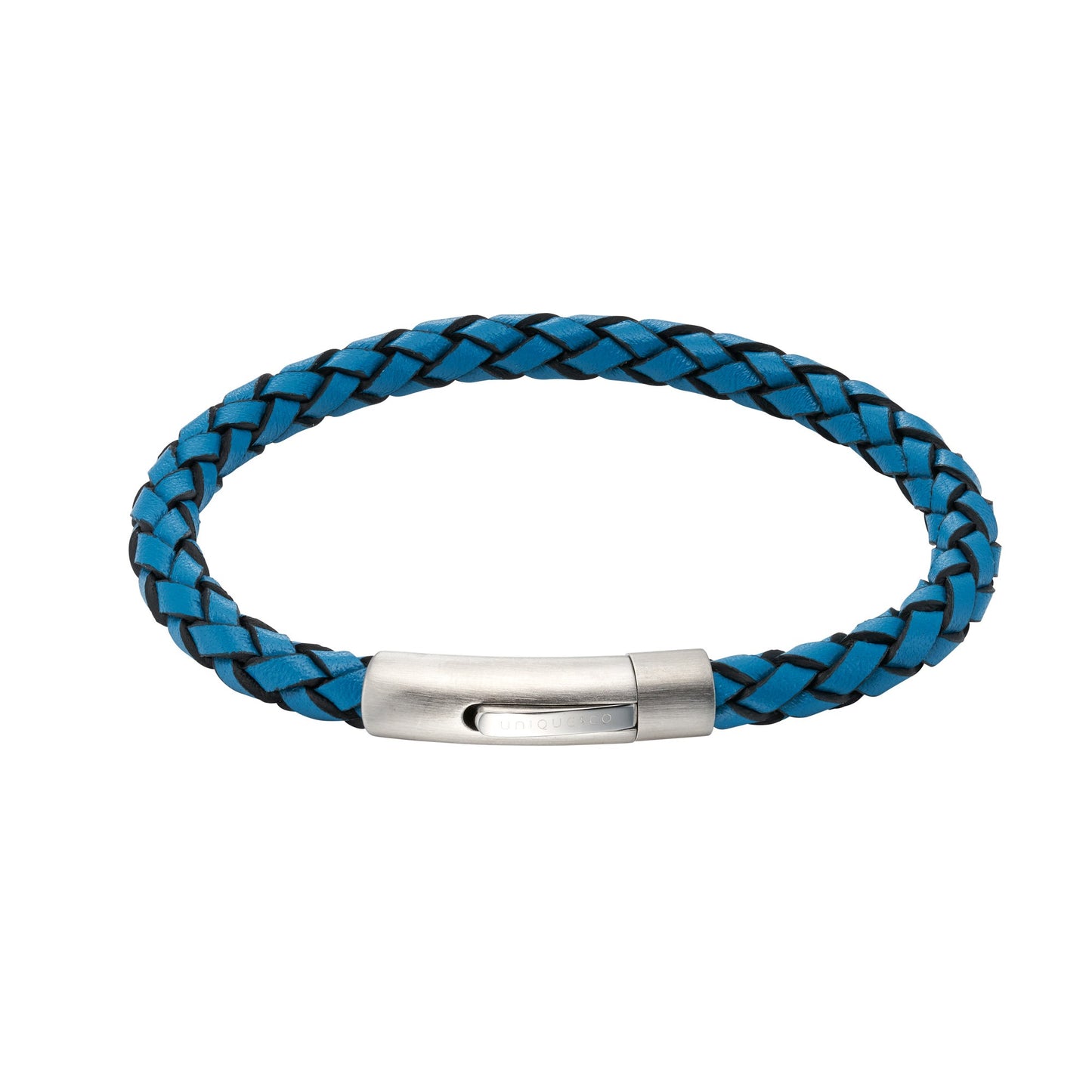 Turquoise Plaited Soft Leather Bracelet