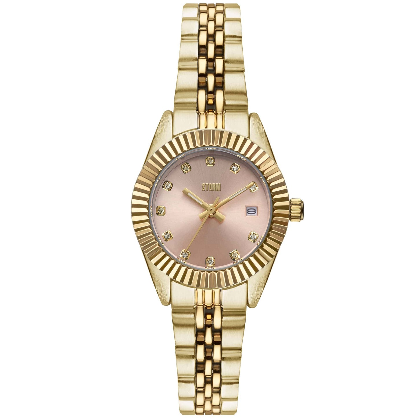 Roxin Crystal Gold Pink Watch