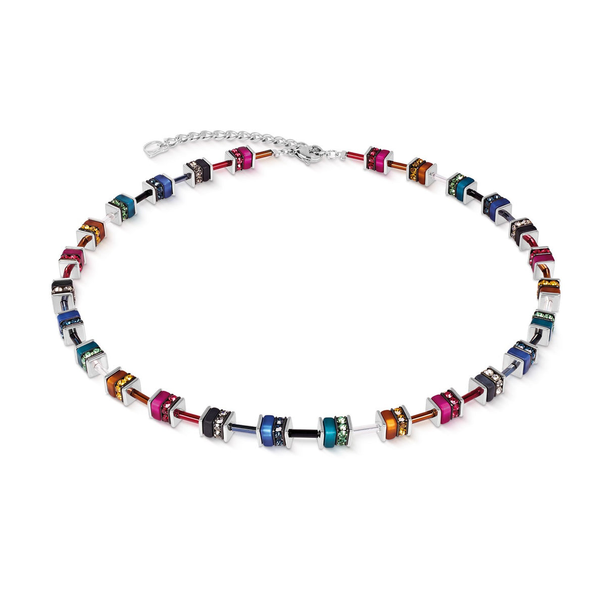Geocube Necklace classic Polaris & Rhinestone multicolour Winter