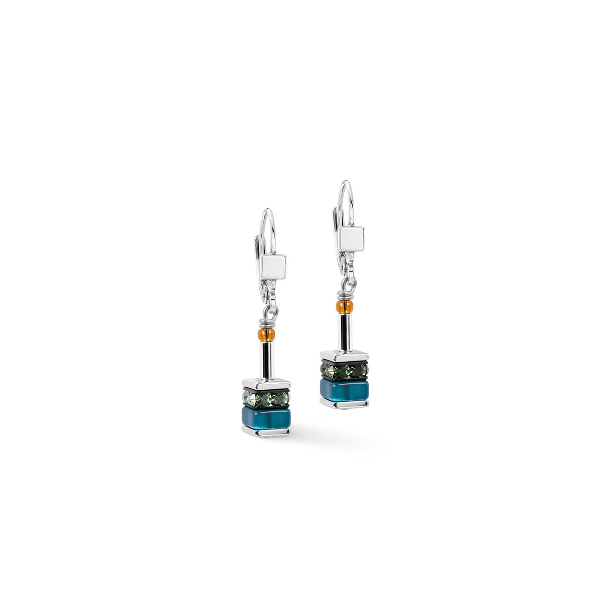 Geocube Earrings classic Polaris & Rhinestone multicolour Winter