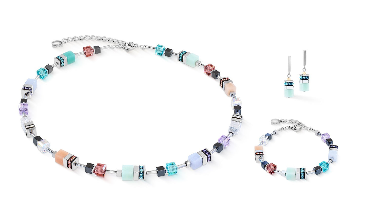 GeoCUBE Precious Motion earrings Sorbet silver