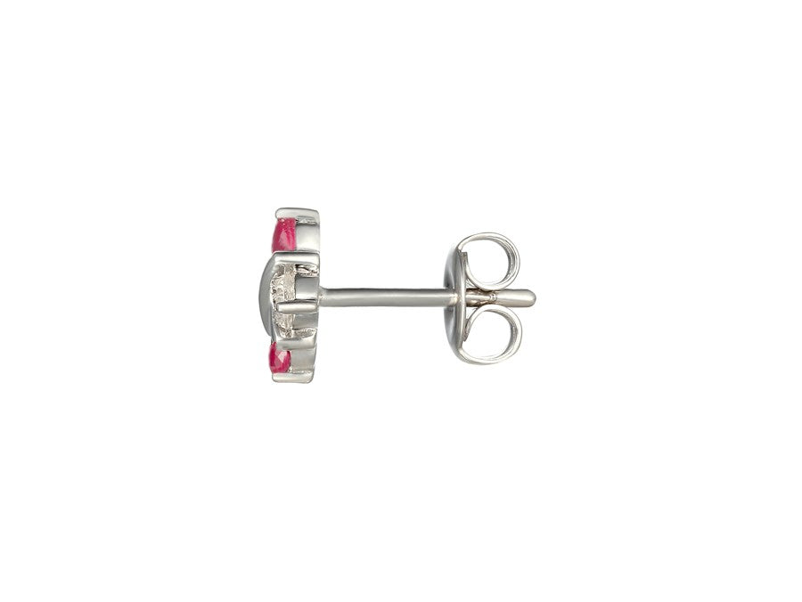 Scarlet Serenity Cubic Zirconia & Ruby Earrings