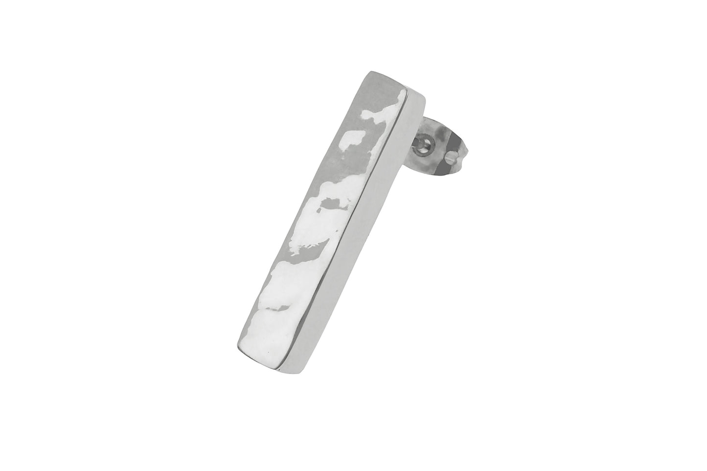 Hammered Bar Stud Earrings