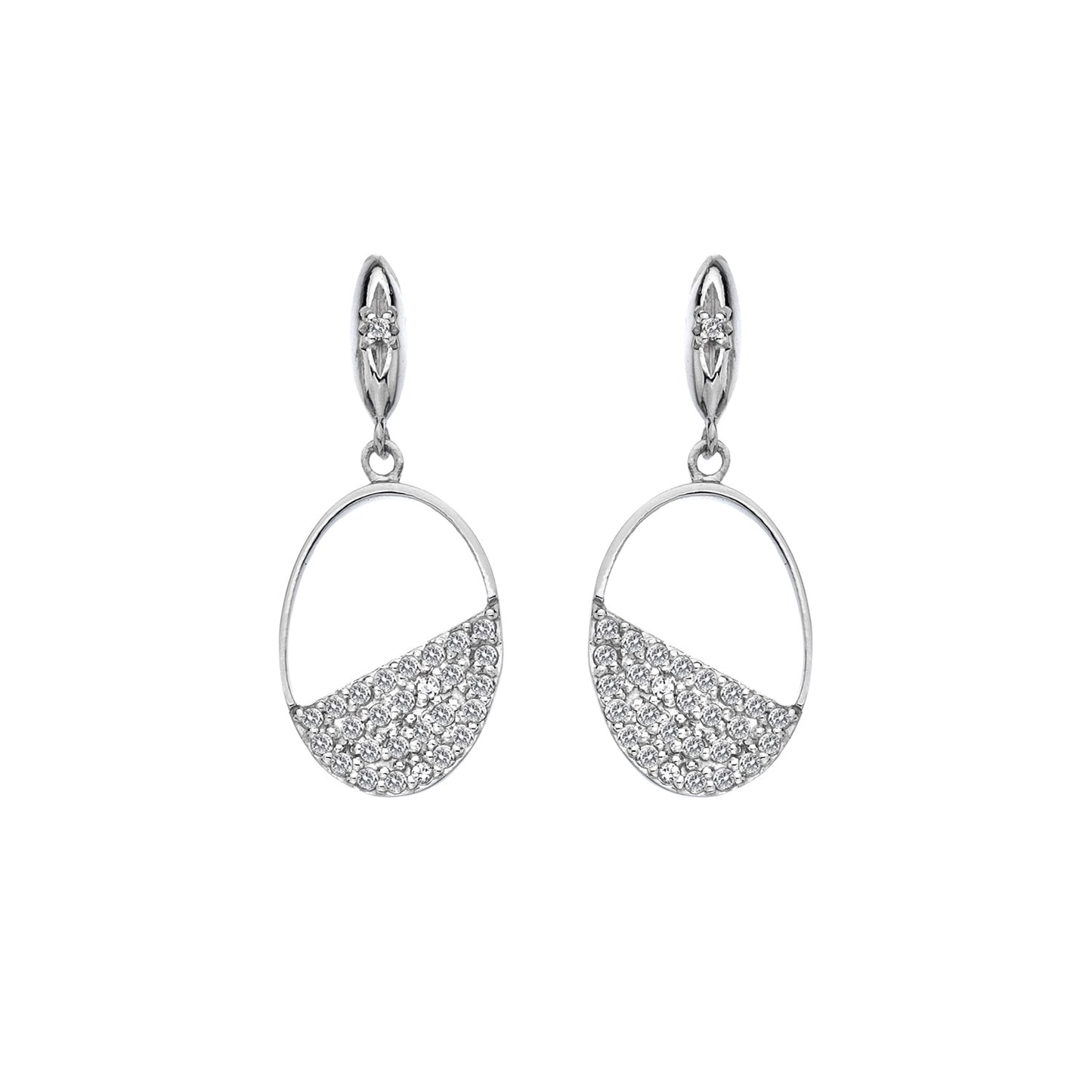 DE622 Sil Horizon Wht Topaz Oval ER