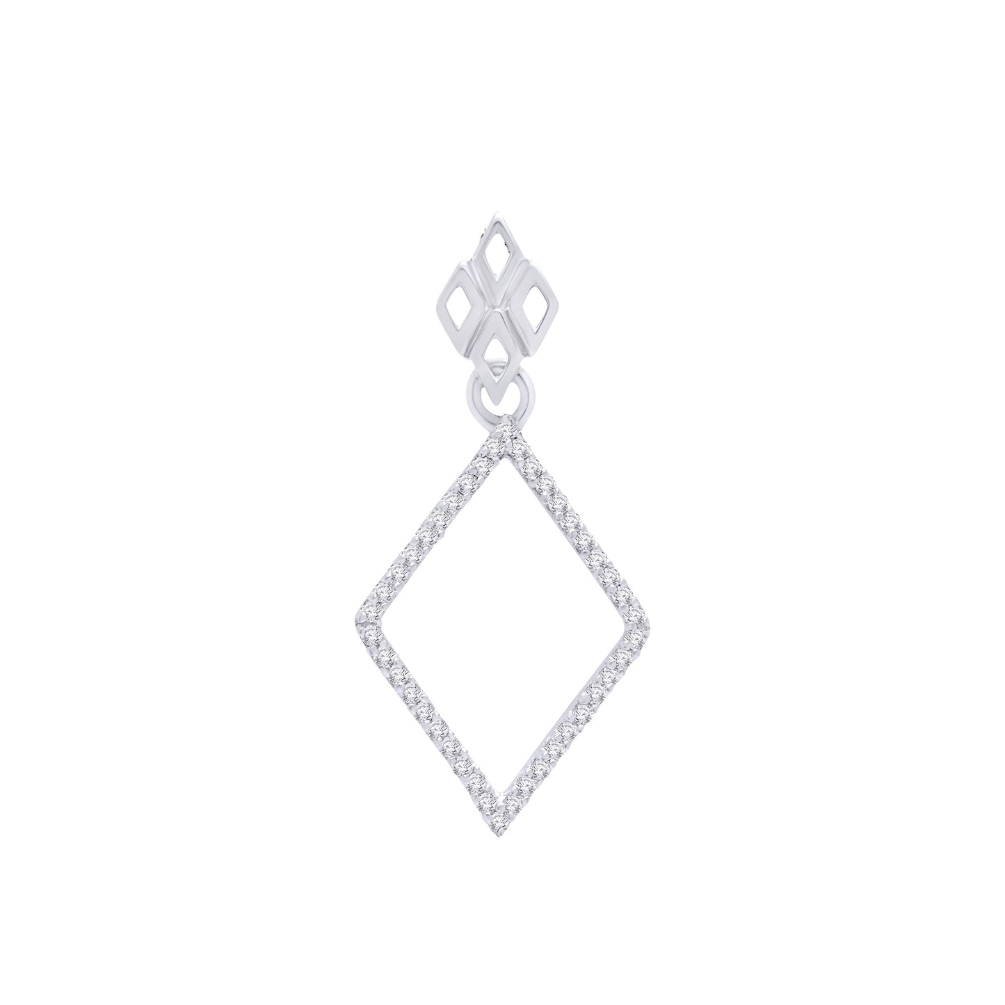 DP674w 9ct WG 0.06ct opn Dia shape Dia Pendant