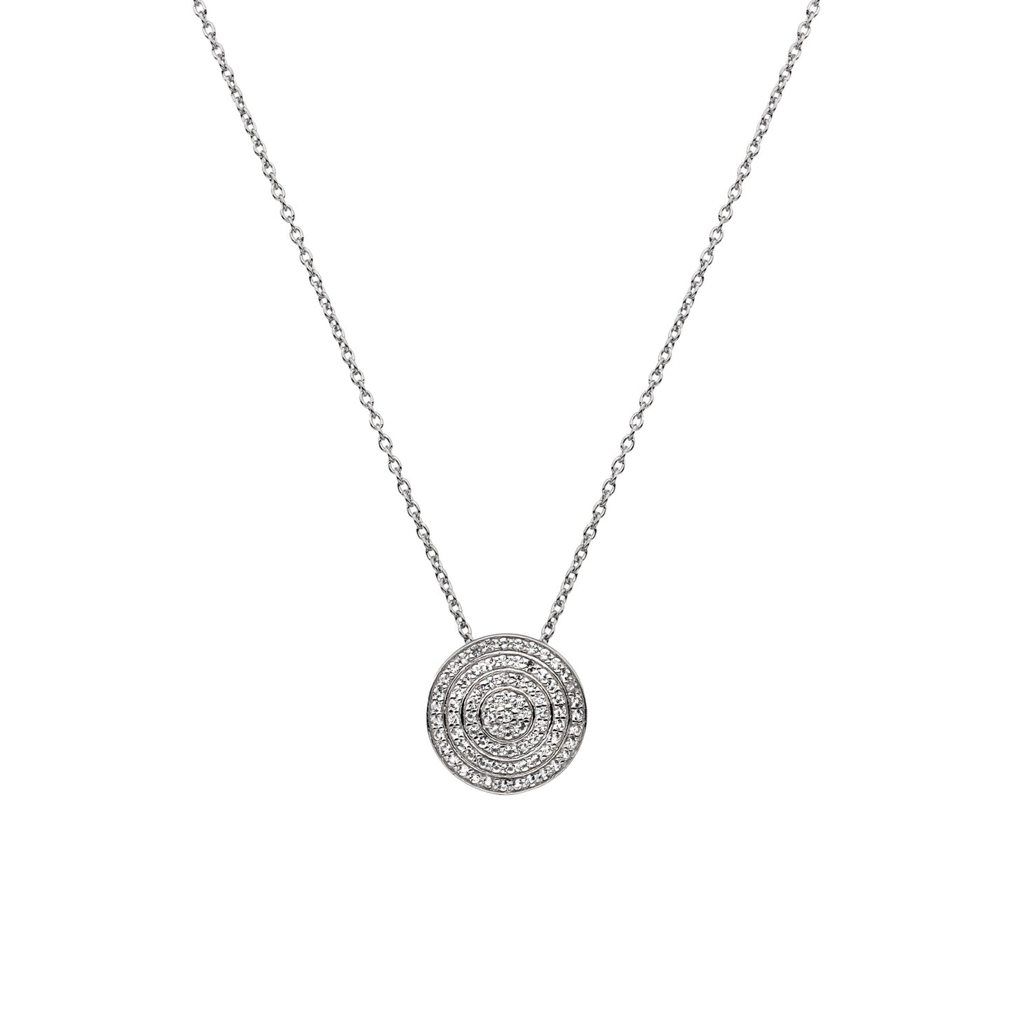 White Topaz Disc Pendant