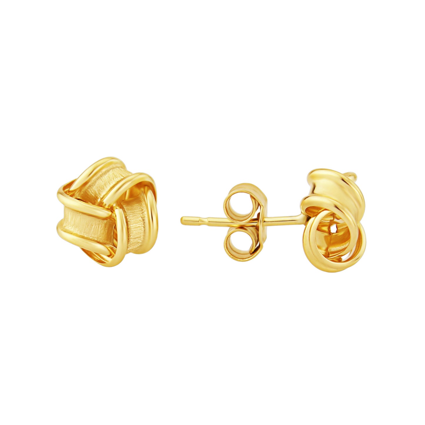 Frosted Ribbon Knot Earrings