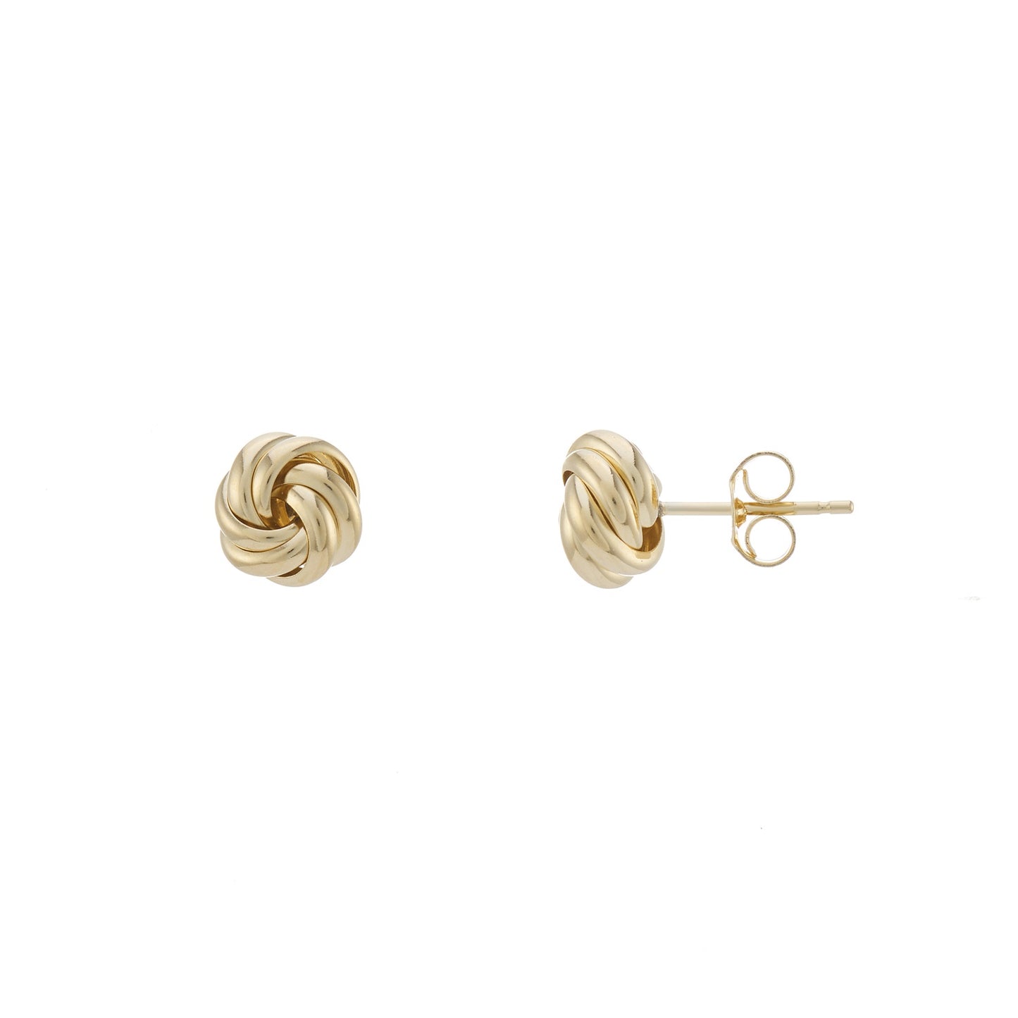 E39-5218-Y 9ct YG Triple Rope Knot Earrings
