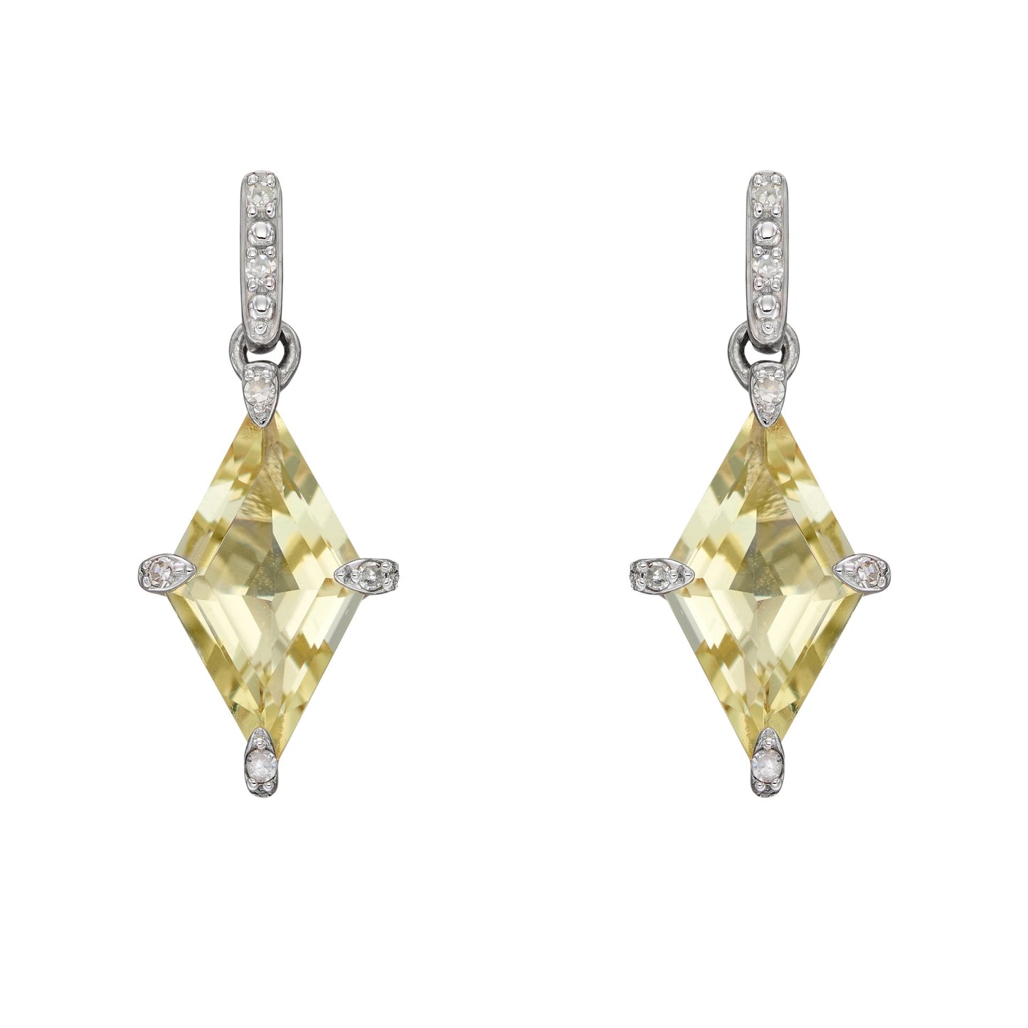 GE2384Y 9ct WG dia+Lemon Qurtz Kite ER