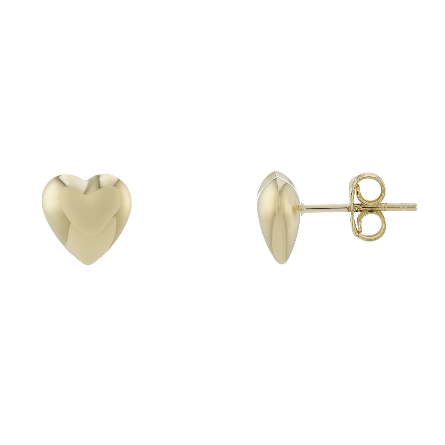 Bulbous Heart Stud Earrings