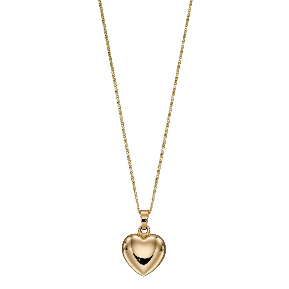 GP2261 9ct YG bulbous heart pendant