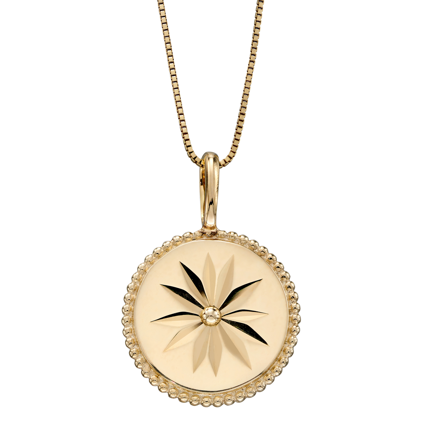 GP2281 9ct YG Wellness Disc Pendant