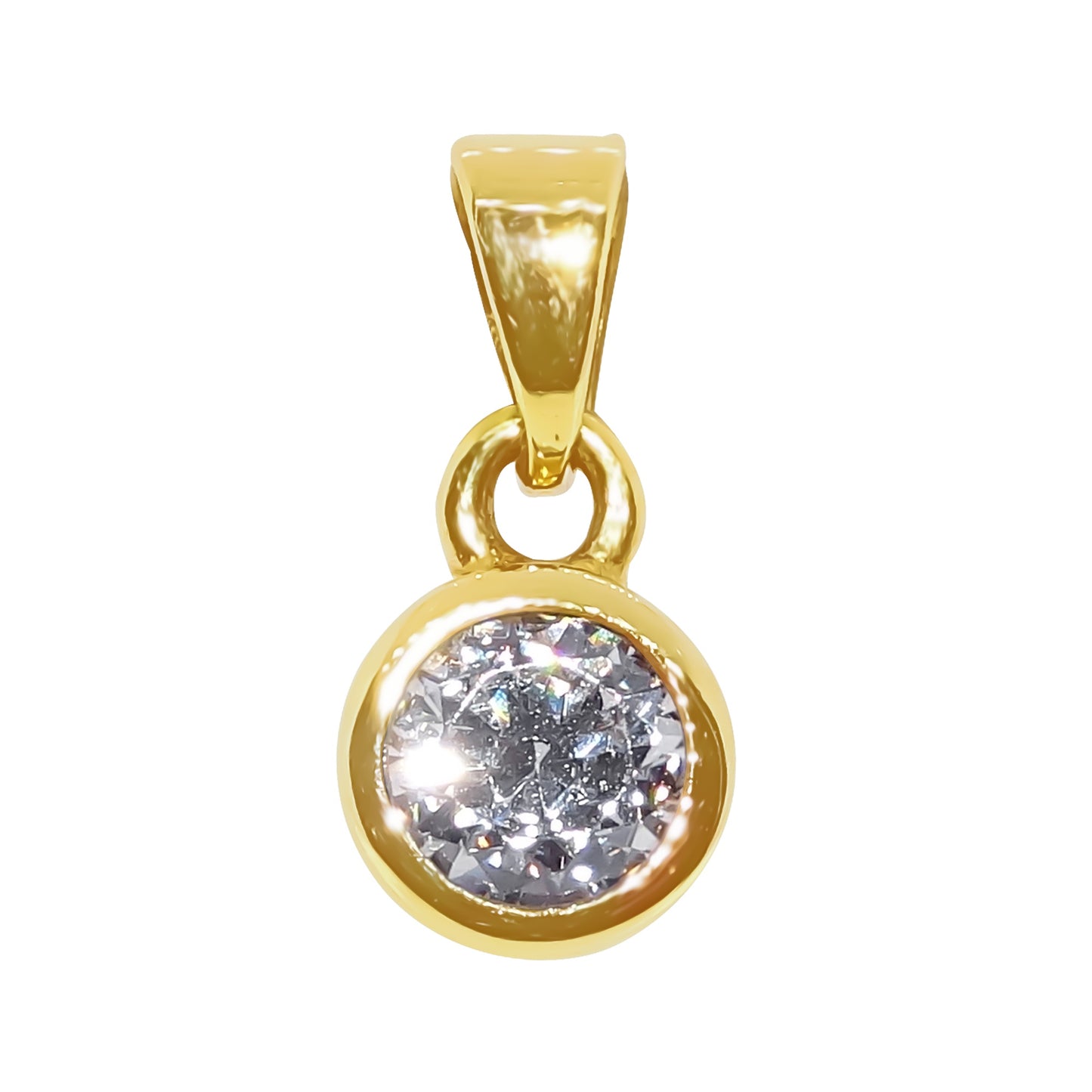 GPD6 9ct YG CZ Rub Pendant