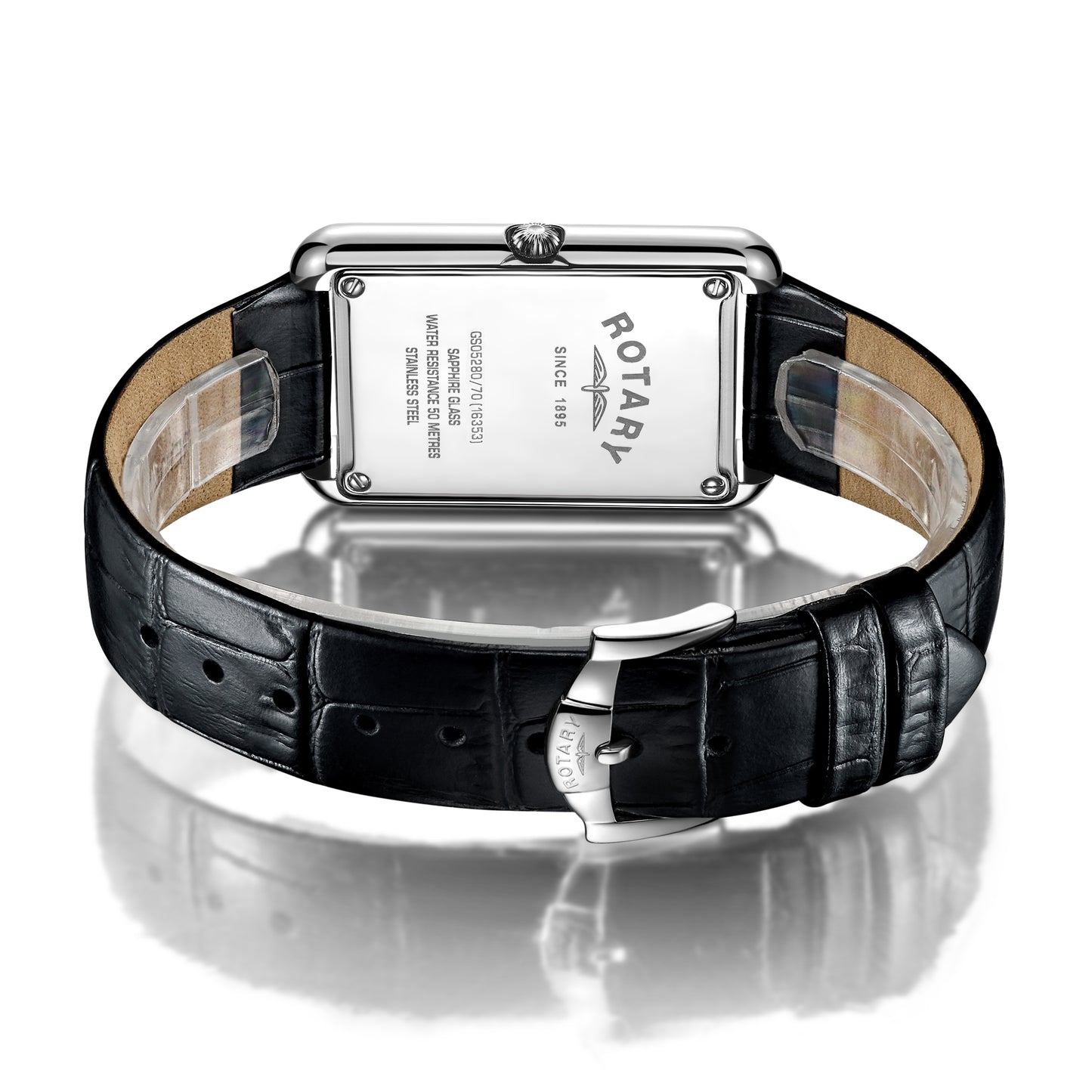 GS05280/70 G SSteel Rect Numbered Watch