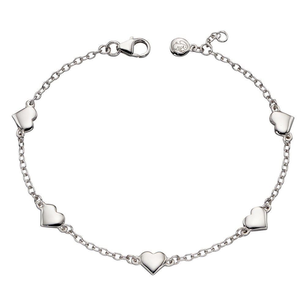LSB0308 Beatrice-Sil Heart Charm Brac