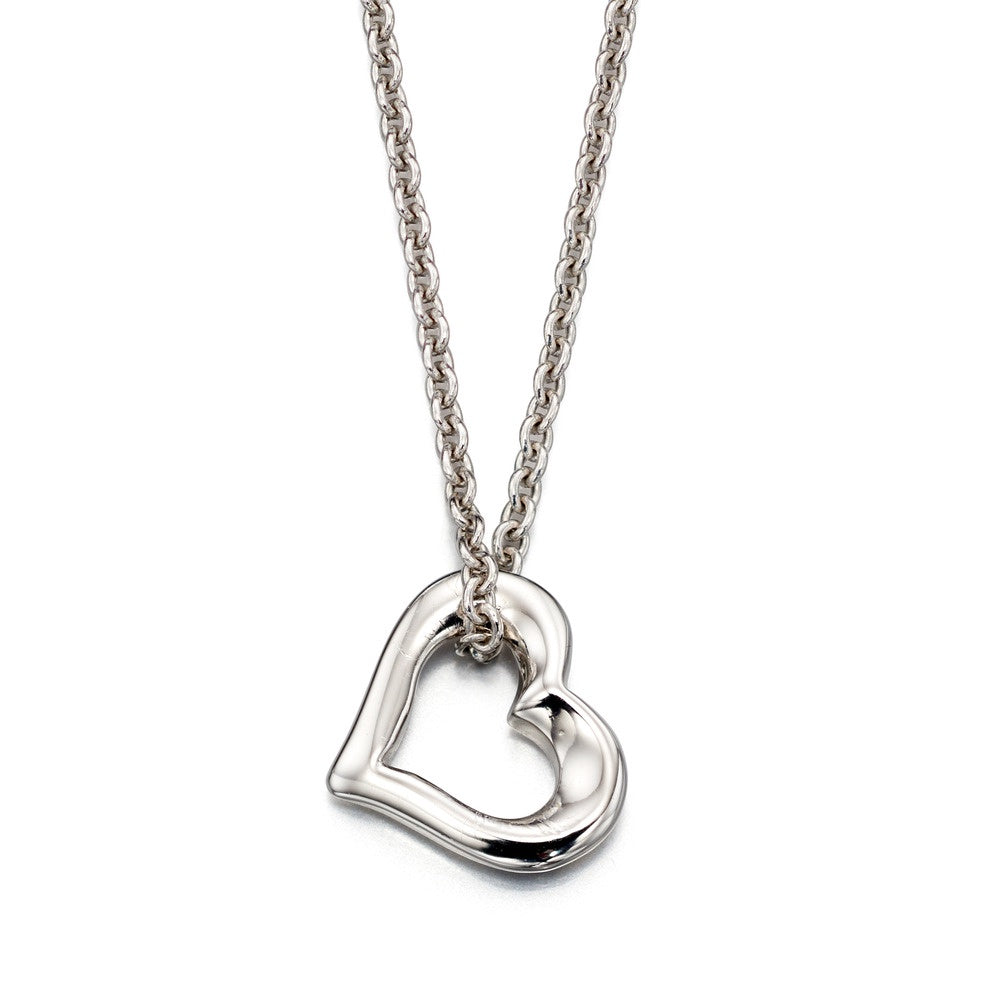 Silver Open Heart Pendant