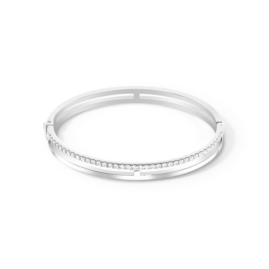 Double row Clear Zirconia Crystal Bangle